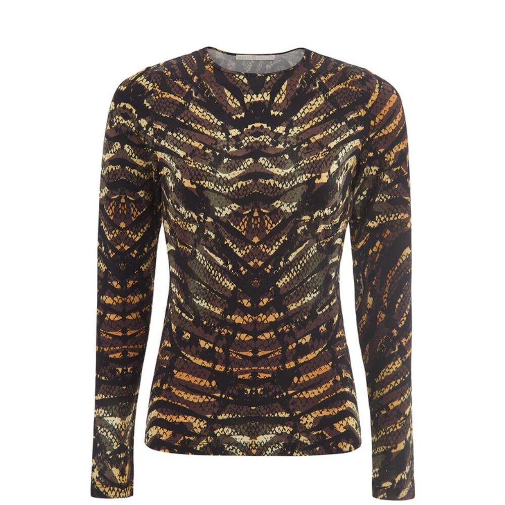 Marie Oliver Hazel Top Blouse In Bengal Snakeskin Size M NWT - Picture 2 of 15